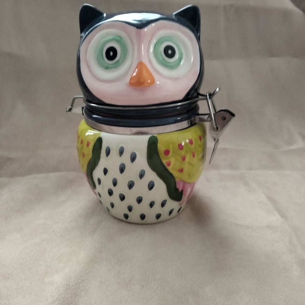 Hinged Jar Artsy Owl Collection